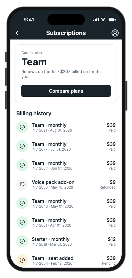 Nexa AI mobile app template screenshot 8