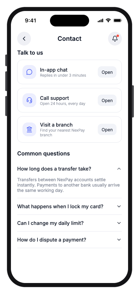 NexPay mobile app template screenshot 5