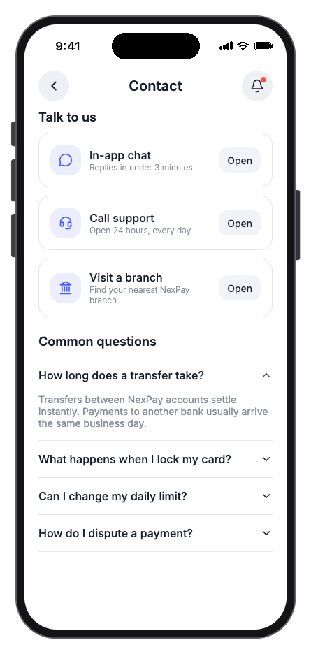 NexPay mobile app template screenshot 5