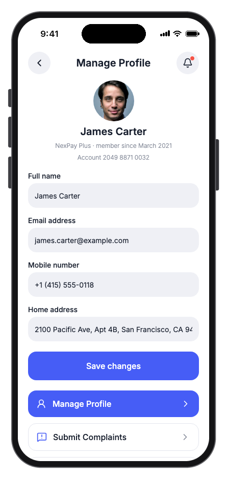 NexPay mobile app template screenshot 8