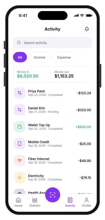 NuvoPay mobile app template screenshot 2