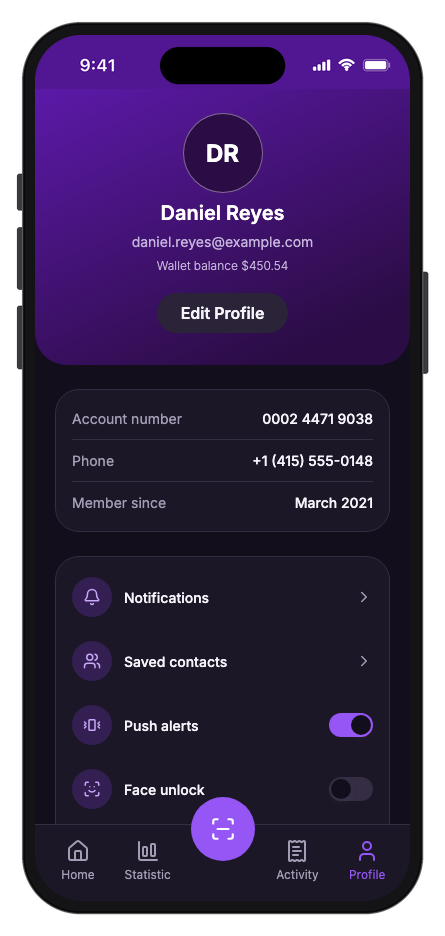 NuvoPay mobile app template screenshot 3