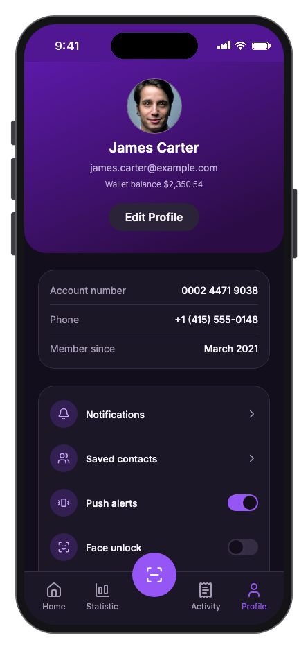 NuvoPay mobile app template screenshot 3