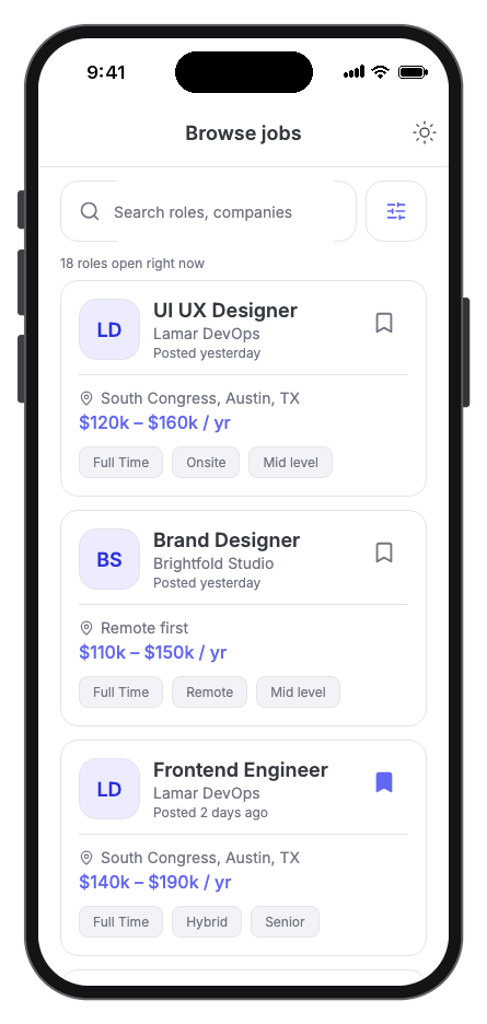ObraDee mobile app template screenshot 4