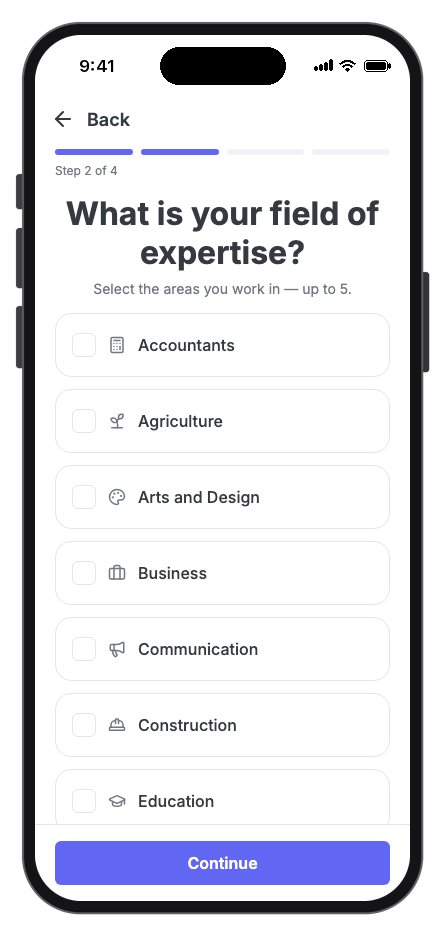 ObraDee mobile app template screenshot 5