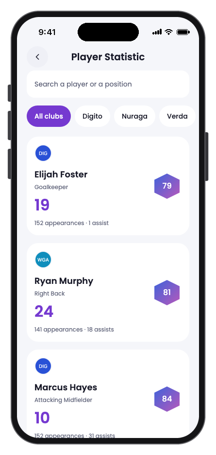 Pitchside mobile app template screenshot 6
