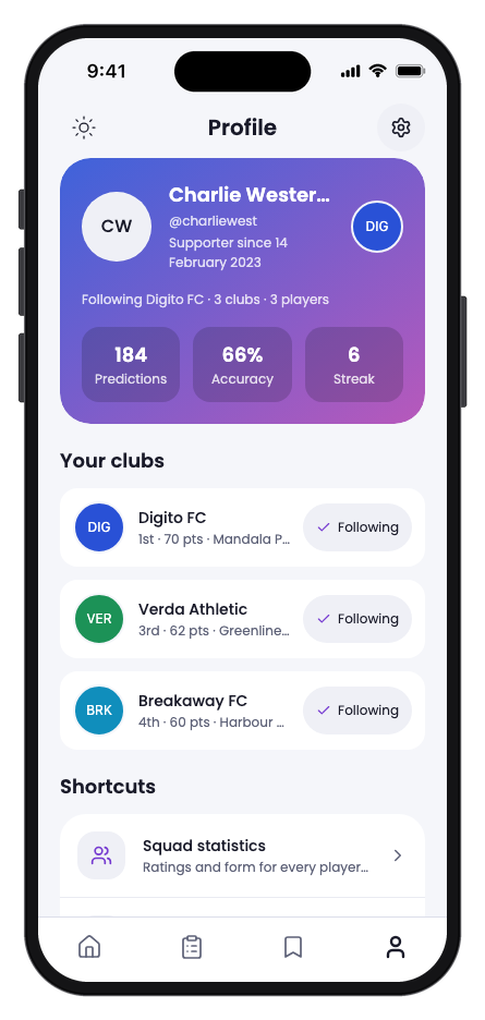 Pitchside mobile app template screenshot 7