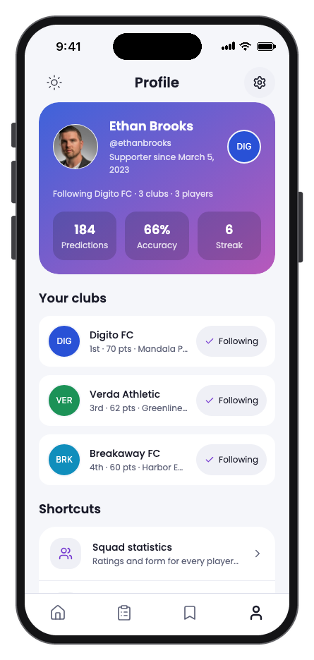 Pitchside mobile app template screenshot 7
