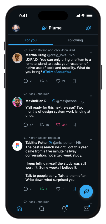 Plume mobile app template screenshot 9