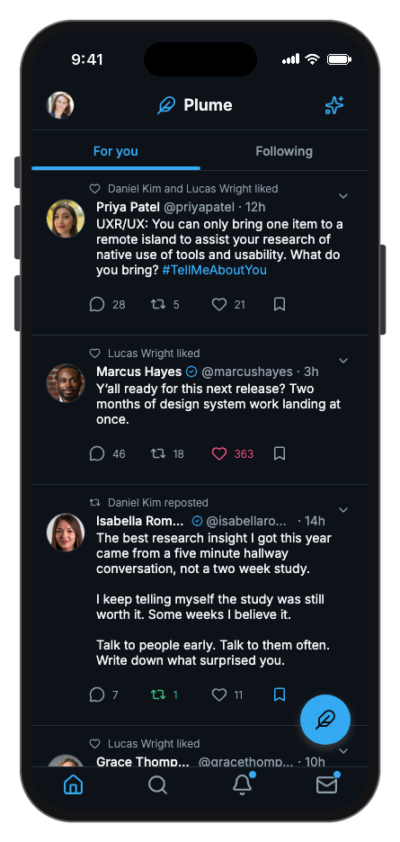 Plume mobile app template screenshot 9