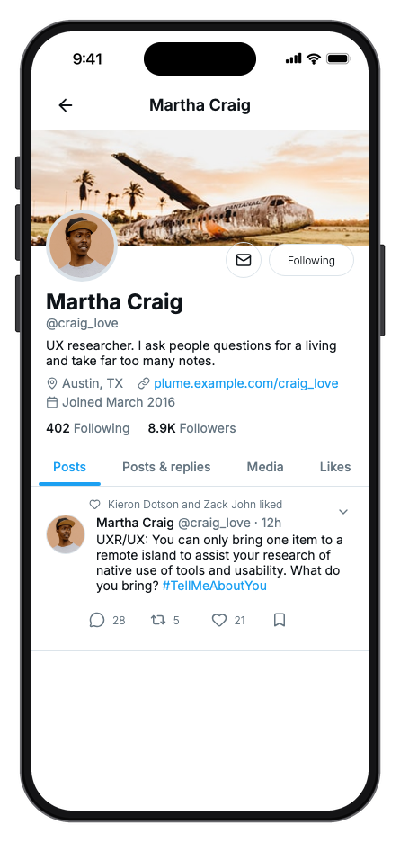 Plume mobile app template screenshot 6