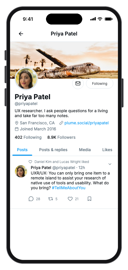 Plume mobile app template screenshot 6