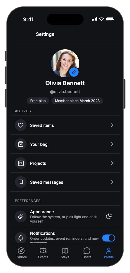 Prism mobile app template screenshot 6