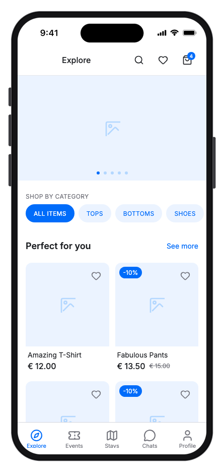 Prism mobile app template preview