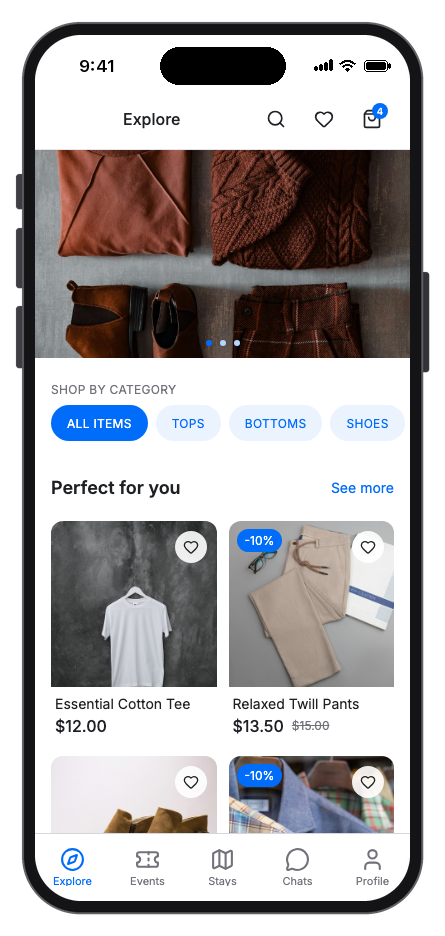 Prism mobile app template preview