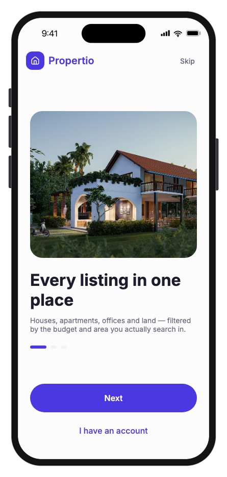 Propertio mobile app template screenshot 7