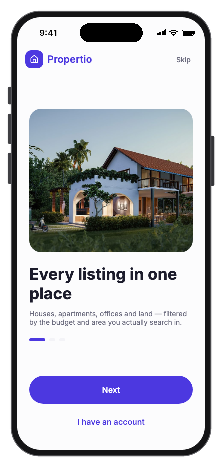 Propertio mobile app template screenshot 7