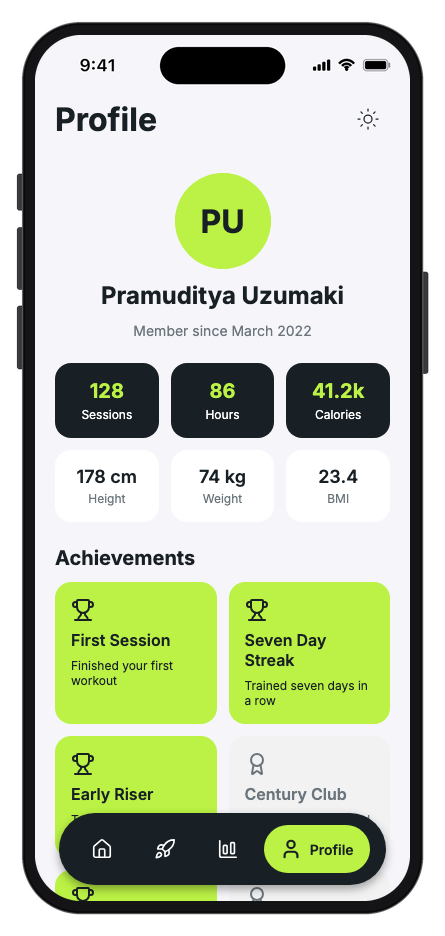 PulseFit — Workout Tracker mobile app template screenshot 6
