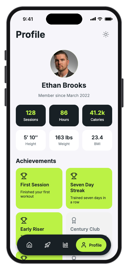 PulseFit — Workout Tracker mobile app template screenshot 6
