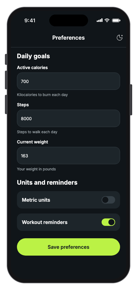 PulseFit — Workout Tracker mobile app template screenshot 7