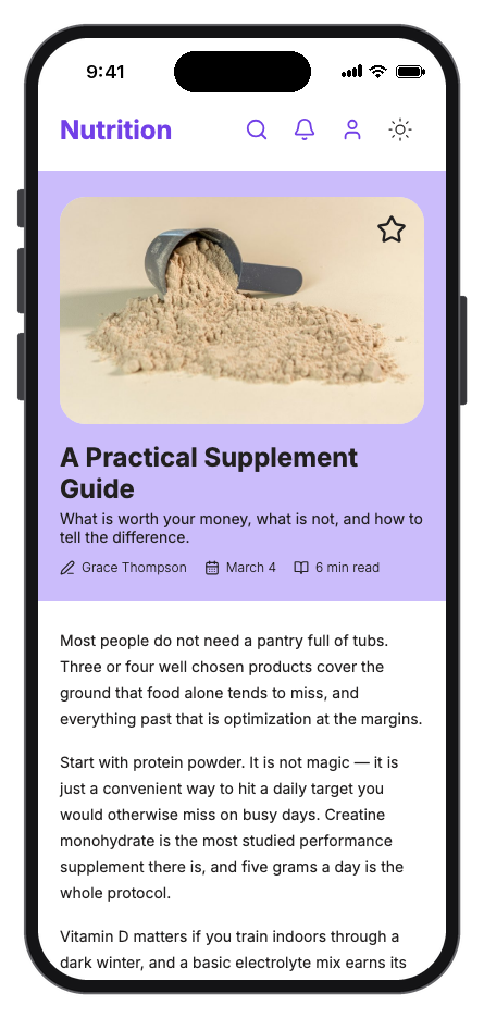 PulseFit mobile app template screenshot 2