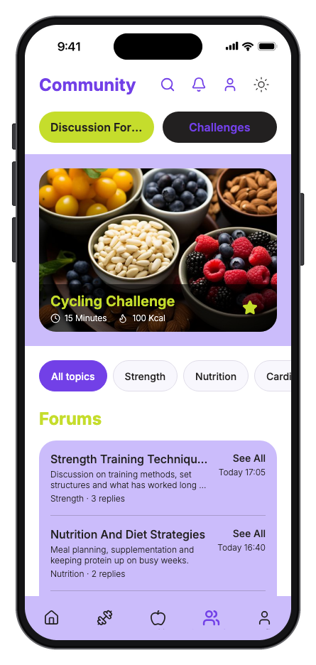 PulseFit mobile app template screenshot 3