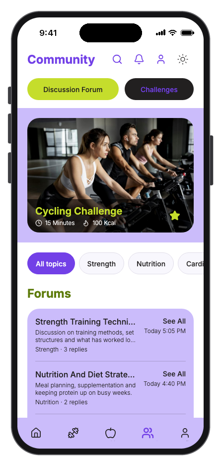 PulseFit mobile app template screenshot 3
