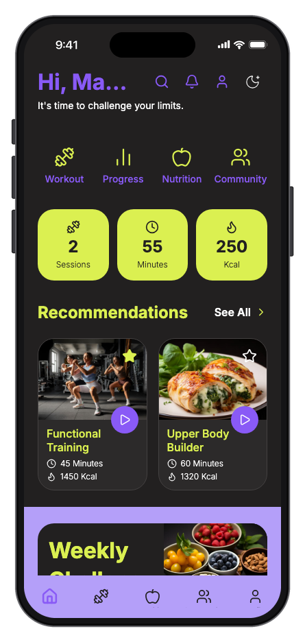 PulseFit mobile app template screenshot 9