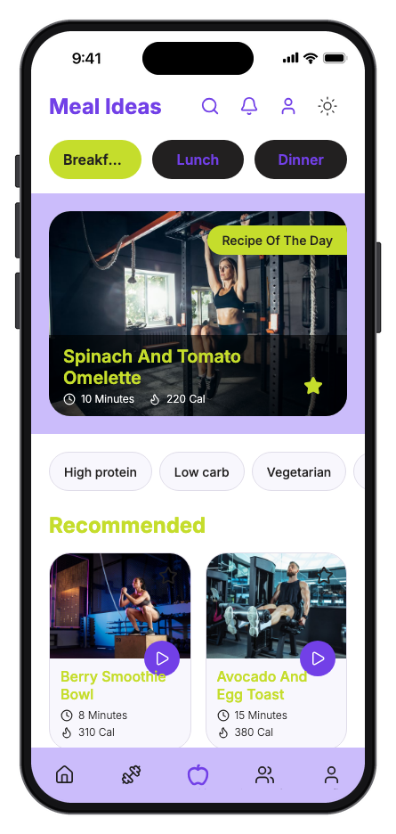 PulseFit mobile app template screenshot 4