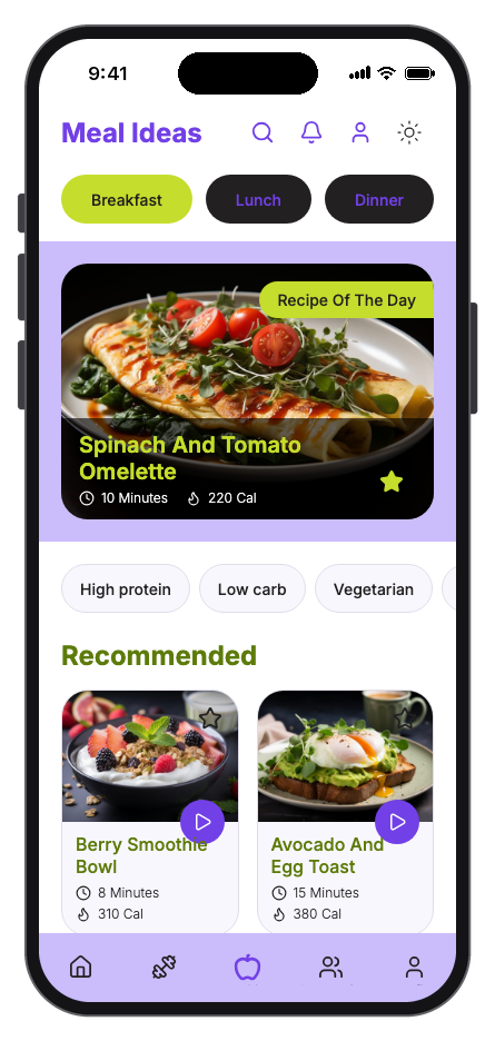 PulseFit mobile app template screenshot 4
