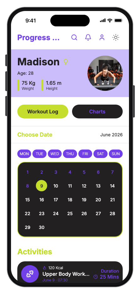 PulseFit mobile app template screenshot 6