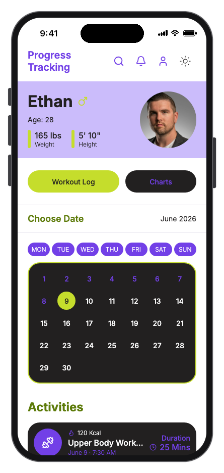 PulseFit mobile app template screenshot 6