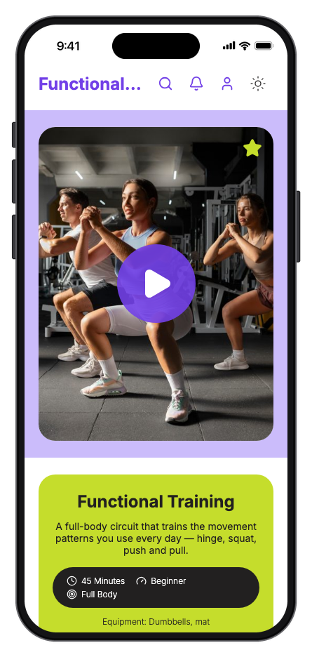 PulseFit mobile app template screenshot 7