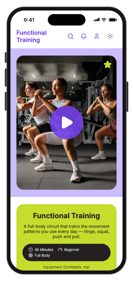 PulseFit mobile app template screenshot 7