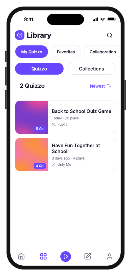 Quizzo mobile app template screenshot 4