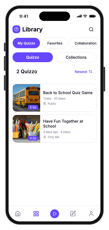 Quizzo mobile app template screenshot 4