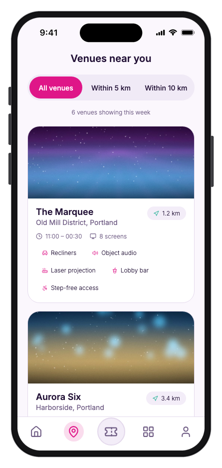 ReelSeat mobile app template screenshot 2