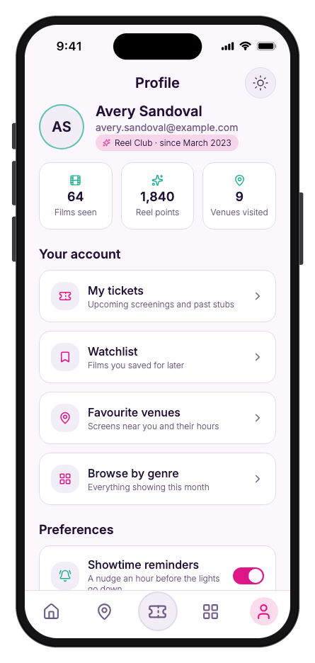 ReelSeat mobile app template screenshot 5