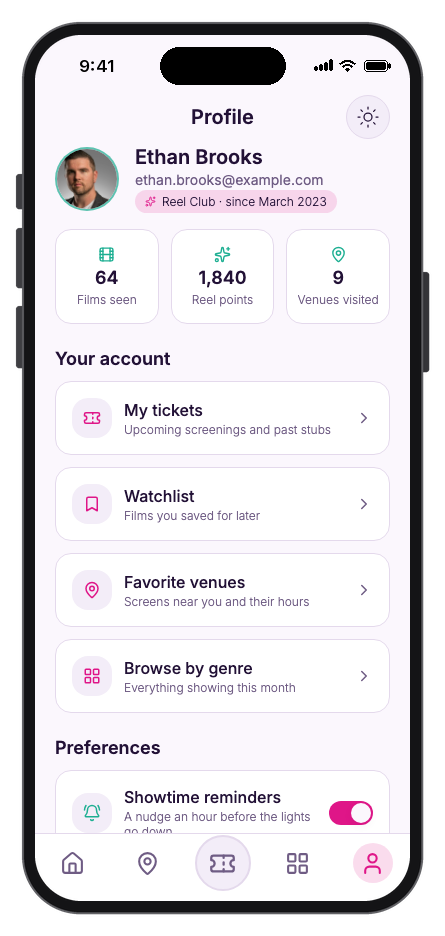 ReelSeat mobile app template screenshot 5