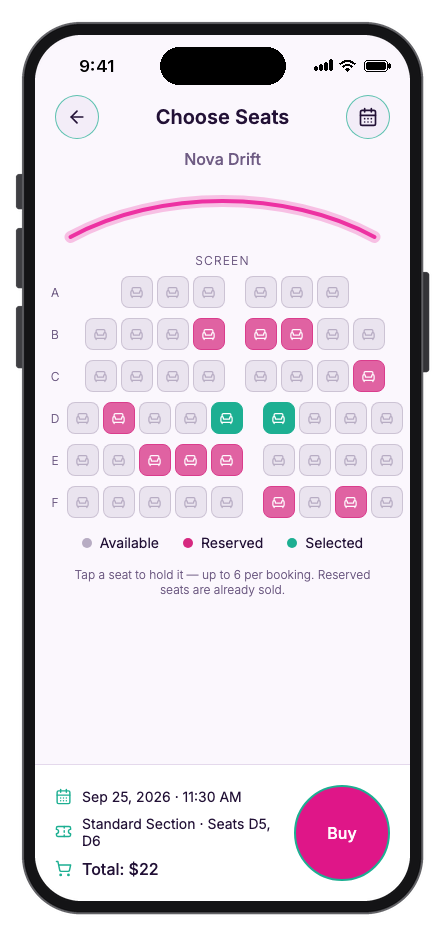 ReelSeat mobile app template screenshot 6