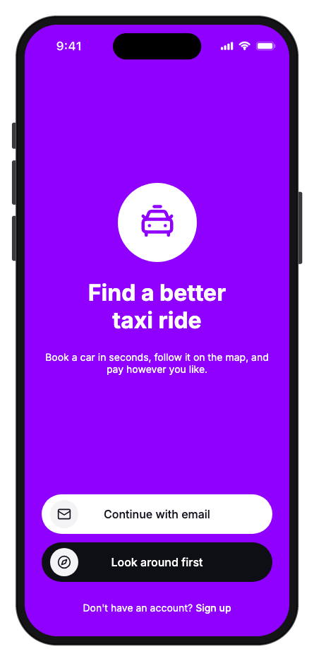 Ryda mobile app template screenshot 9