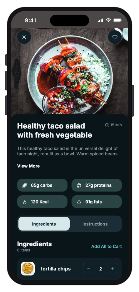 Savora mobile app template screenshot 8