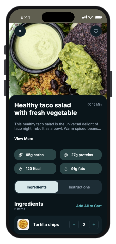 Savora mobile app template screenshot 8