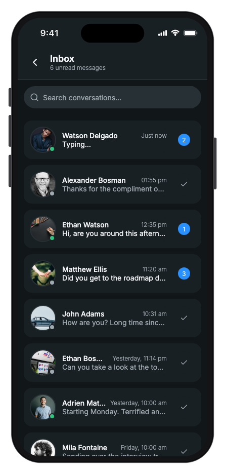 SocialMate mobile app template screenshot 3