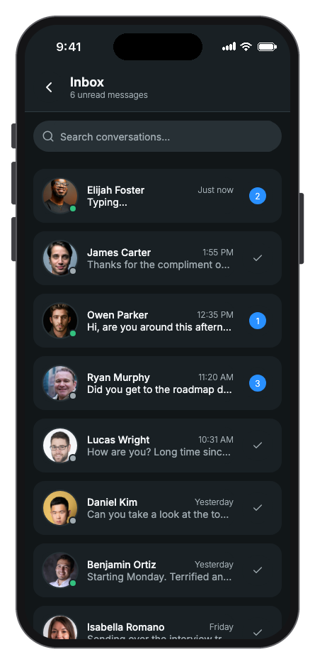 SocialMate mobile app template screenshot 3