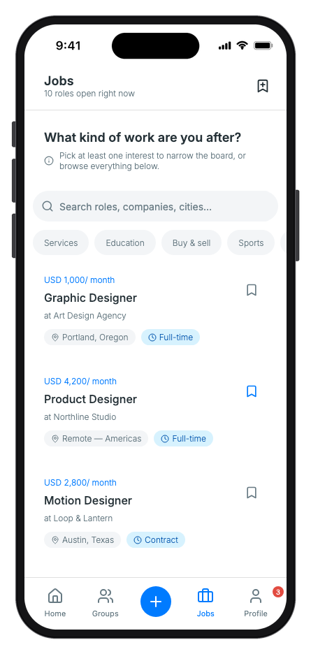 SocialMate mobile app template screenshot 5