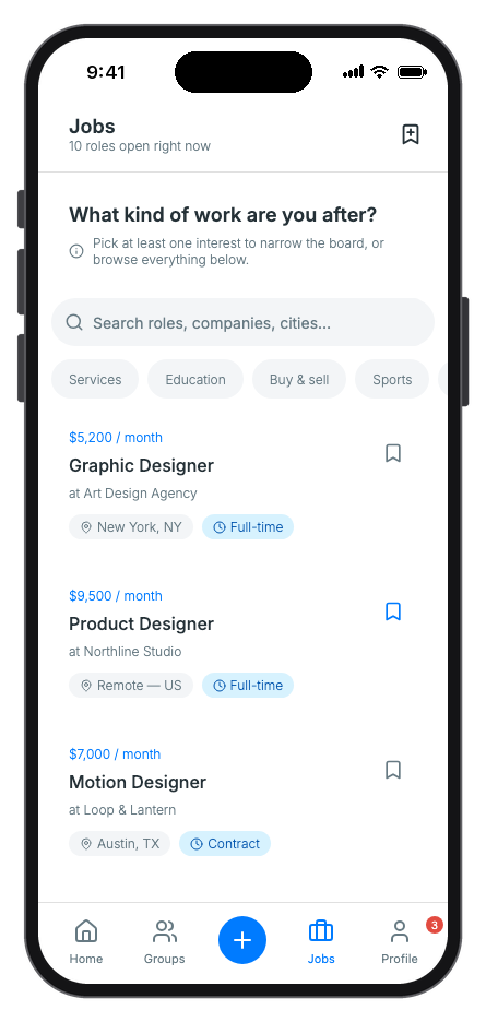 SocialMate mobile app template screenshot 5