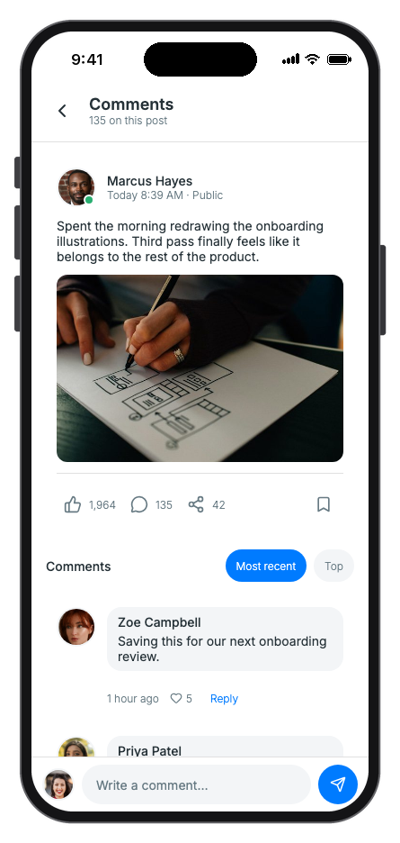SocialMate mobile app template screenshot 7
