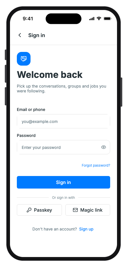 SocialMate mobile app template screenshot 9