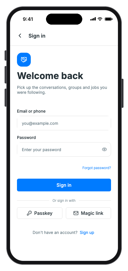 SocialMate mobile app template screenshot 9